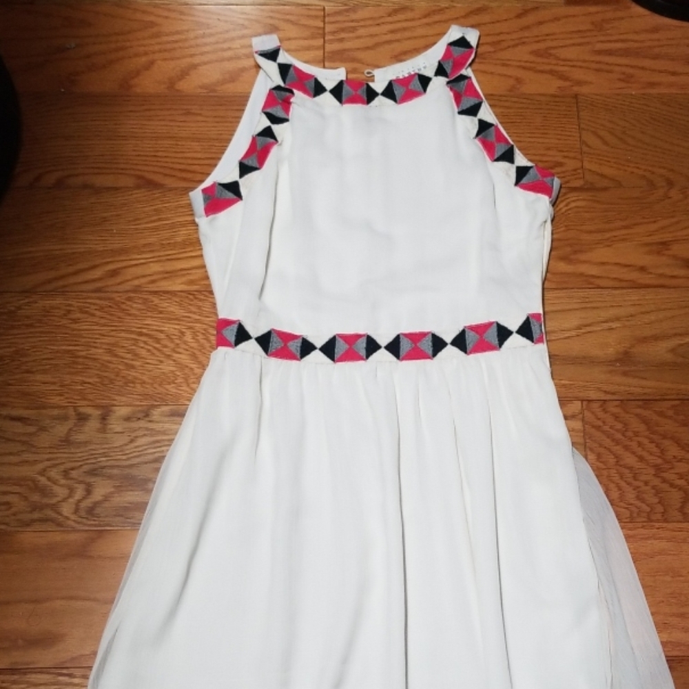 White Sabine halter dress